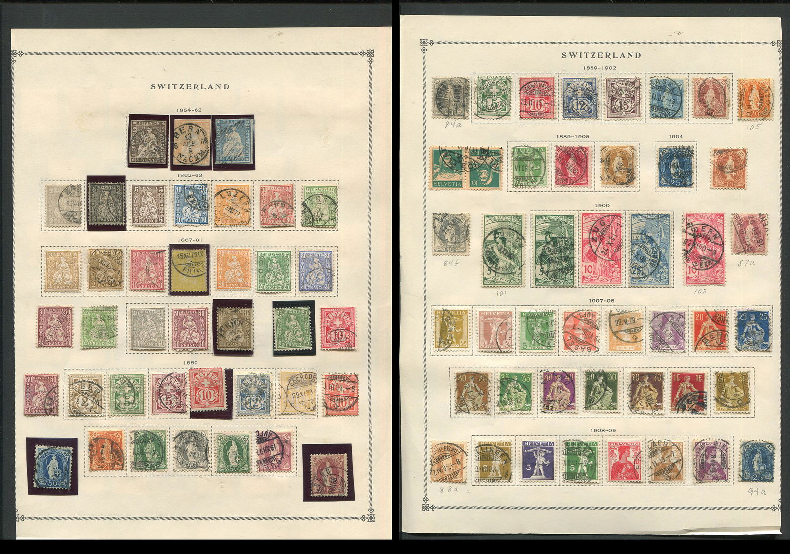 Switzerland Stamp Collection 1854- (1 of 5)