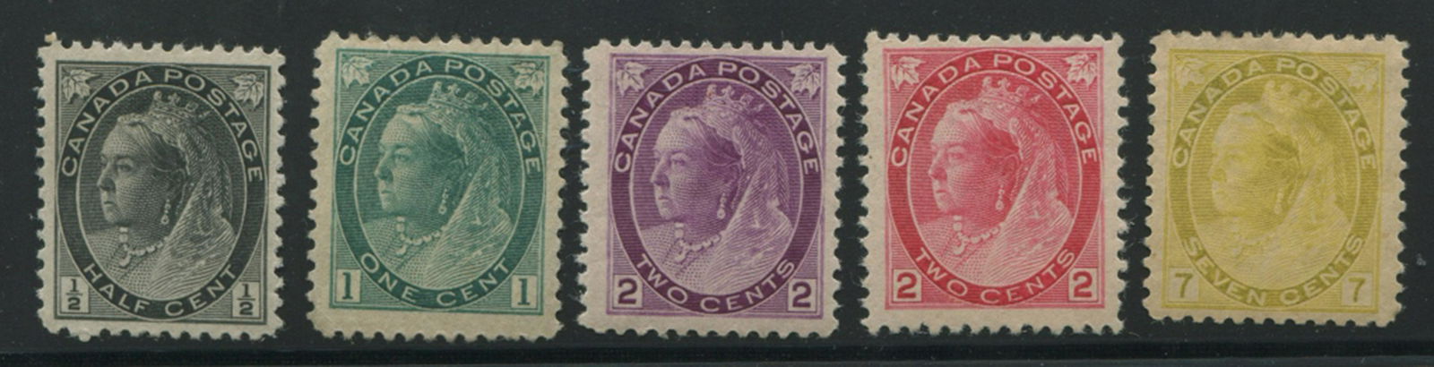 Canada 1898-1902  #74-#77, #81 (1 of 2)