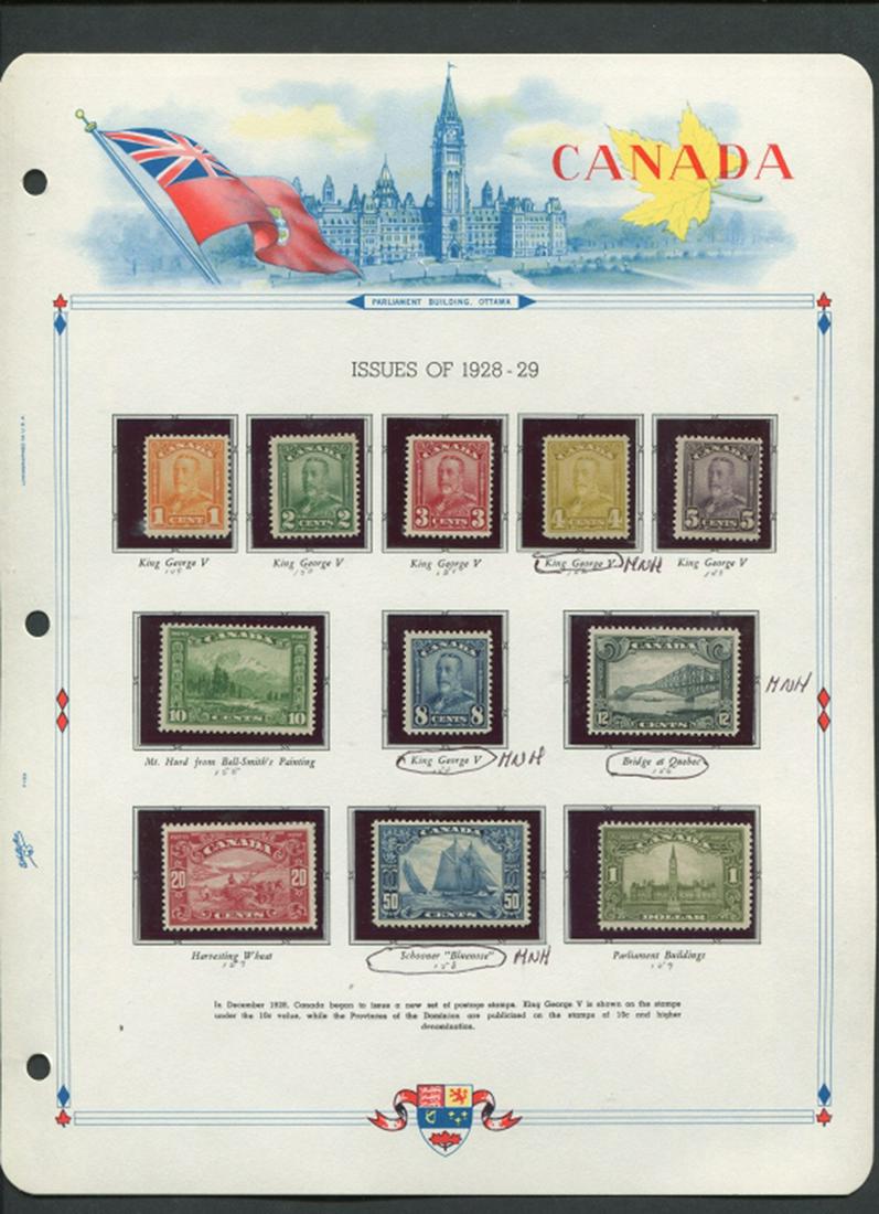 Canada 1928-29 #149-159 Stamp Collection M OG (1 of 1)
