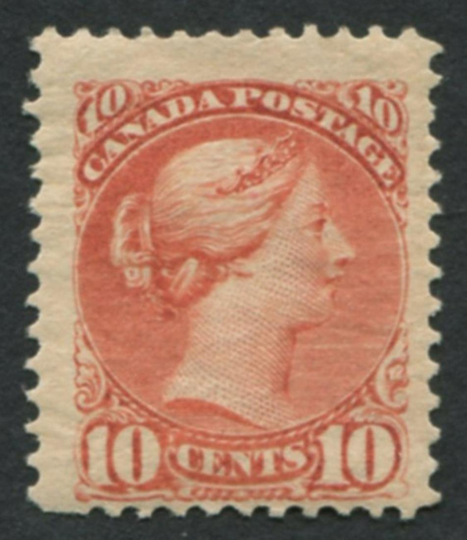 Canada 1897 #45 10c Red Brown F H OG (1 of 2)
