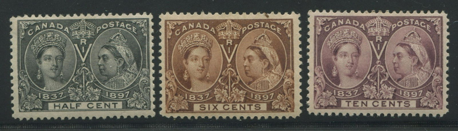 Canada 1897 #50, #55, #57 Jubilee Stamp Collection VF (1 of 2)