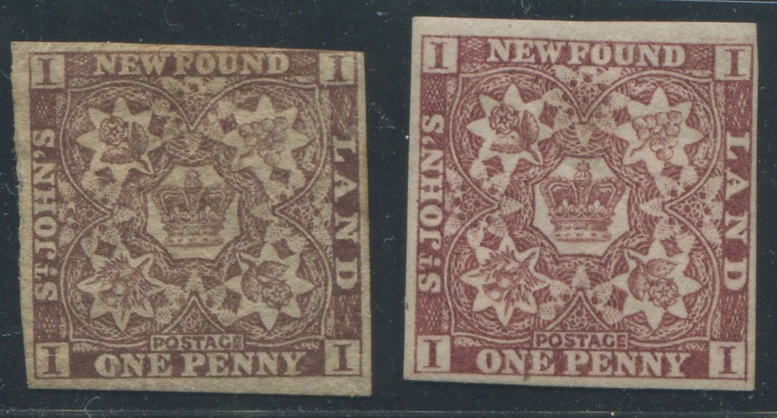 Newfoundland 1857-1861 #1, #15a VG/F-VF MH (1 of 2)