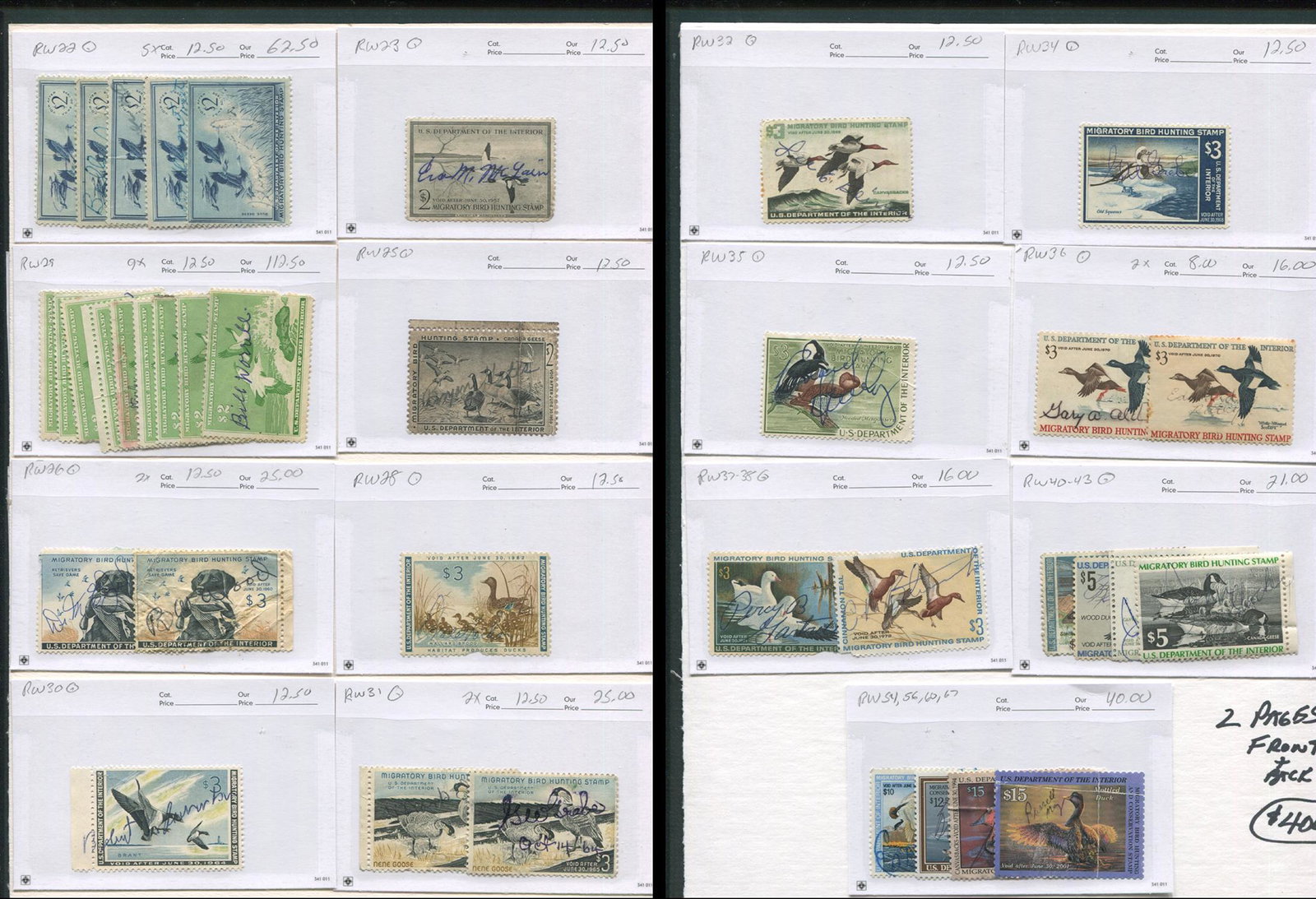 USA Bird Hunting Stamp Collection 1 (1 of 3)