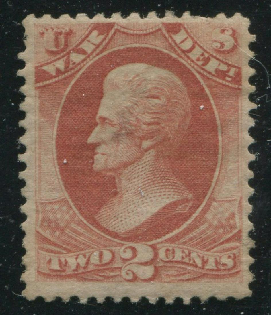 USA 1873 #O84 2c Rose F UN: USA 1873 #O84 2c Rose, fine, unused. S/C 2021 value is $110.