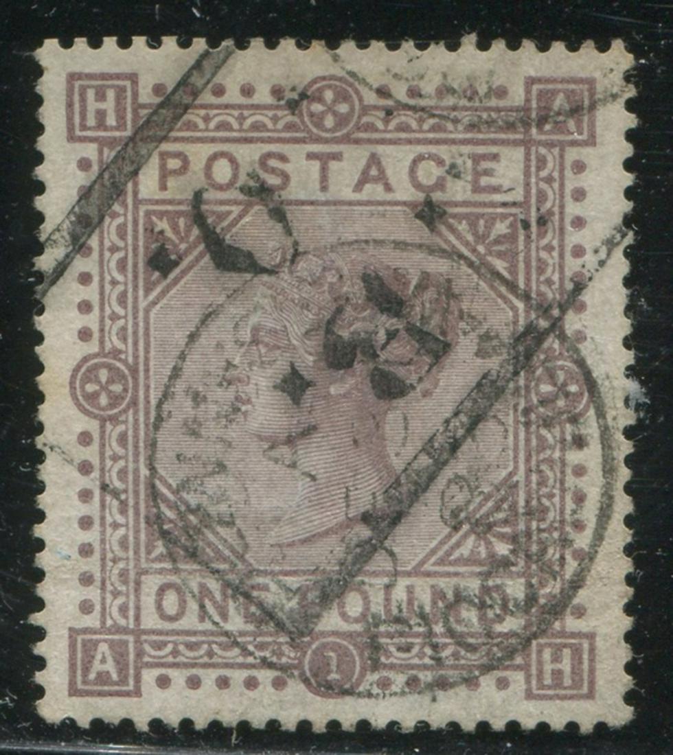 Great Britain 1882-83 #92a 1 Pound Brown Lilac U VF (1 of 2)