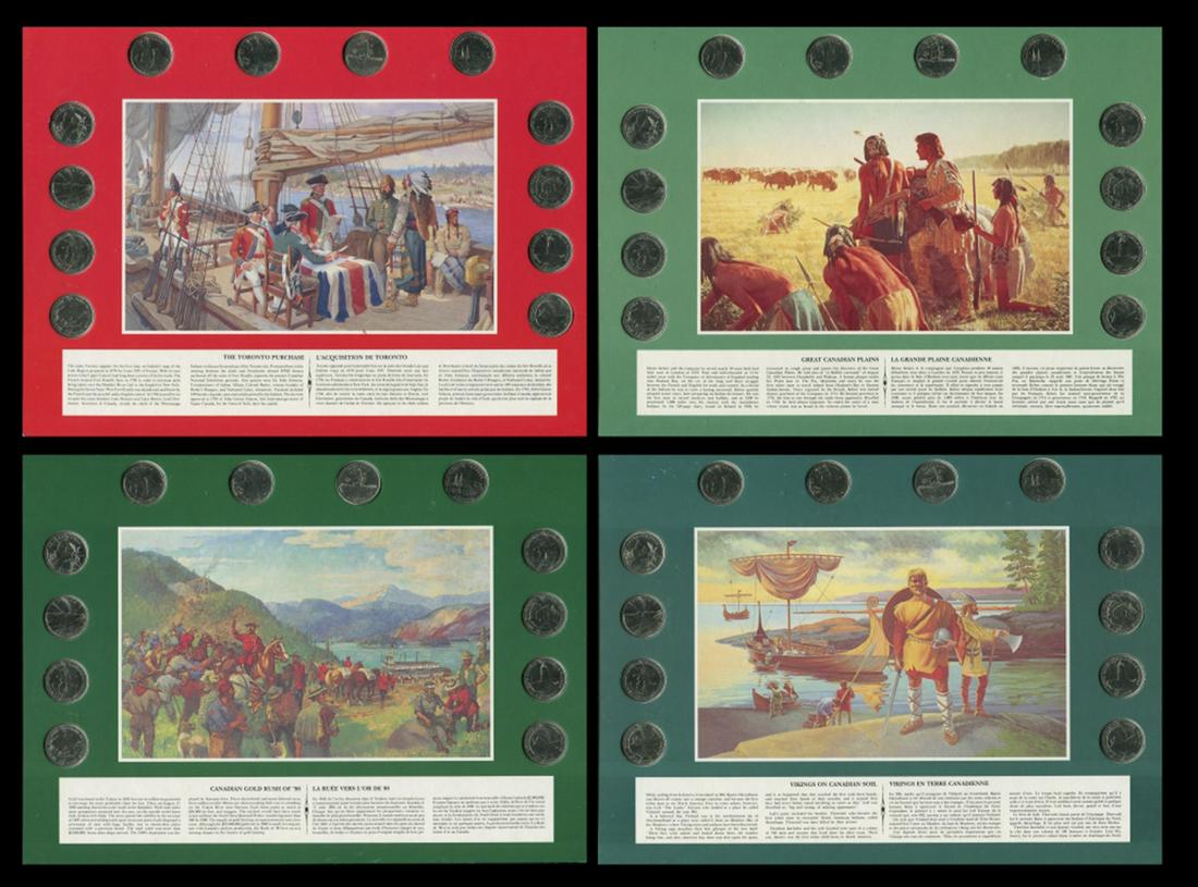 Canada Coin Art Historial Sets w/ 25c B.U. Coins 2 (1 of 5)