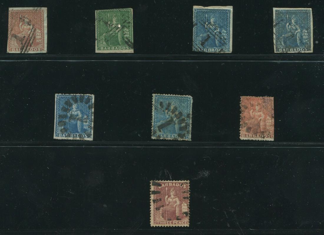 Barbados 1852-73 Early Rare Victoria Stamps (1 of 2)