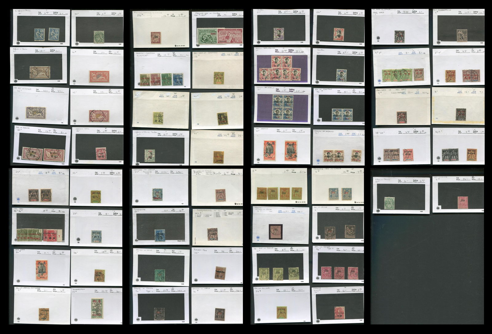 French Offices in China 1894-1908, a mint and used accumulation on 102s (1 of 9)