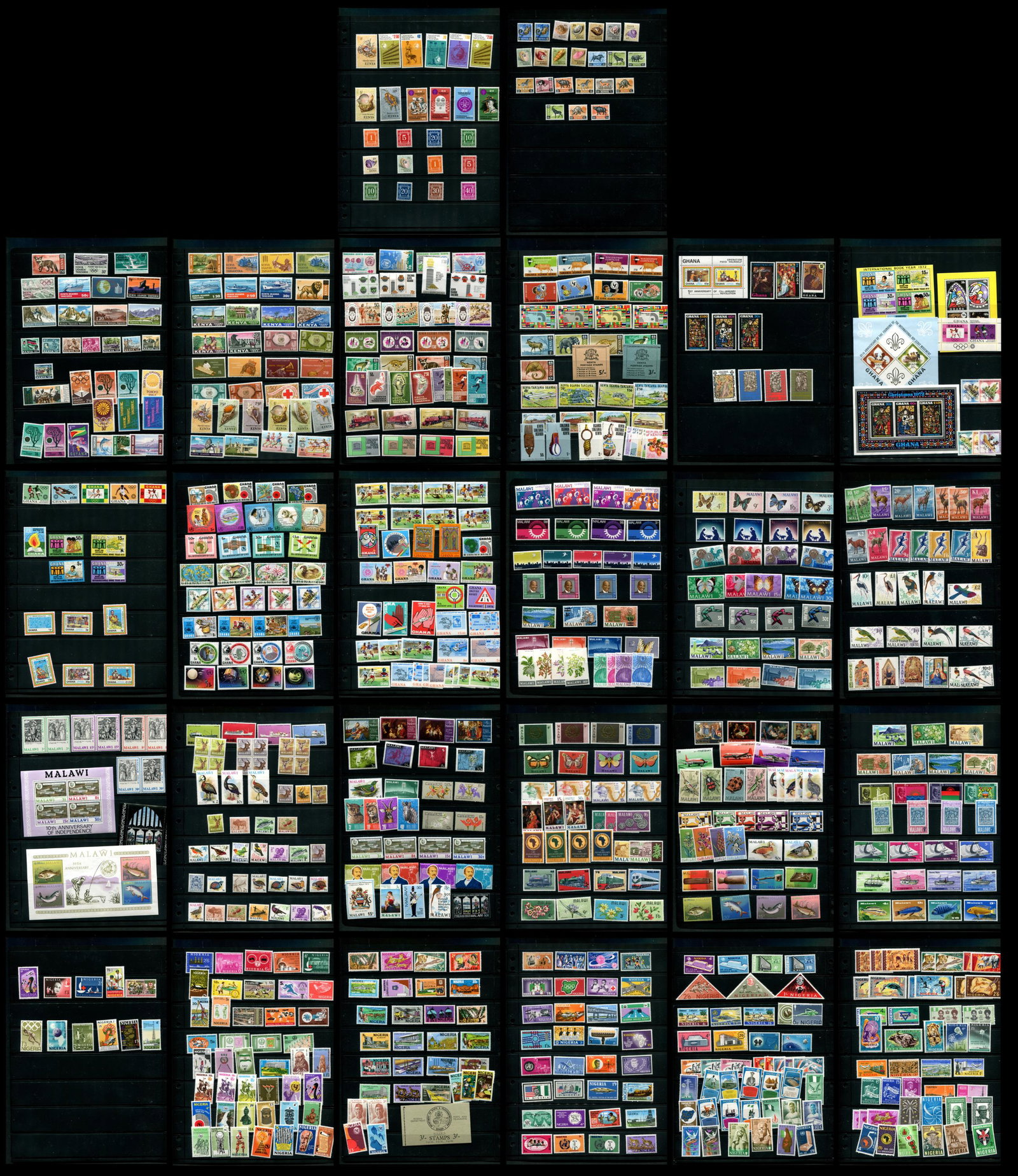 British Africa 1963-1975 a mainly MNH collection, includes Malawi, Ghana, Nigeria, Kenya Uganda (1 of 6)