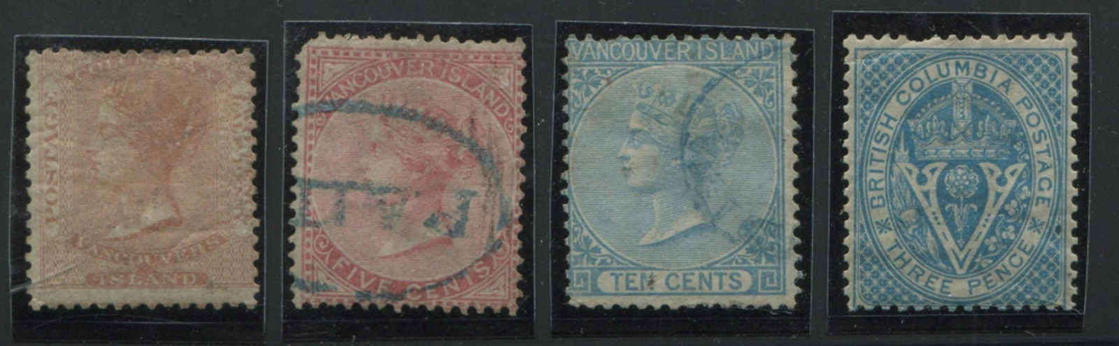 British Columbia 1860-1865 #2a/#7 Mint/Used (1 of 2)