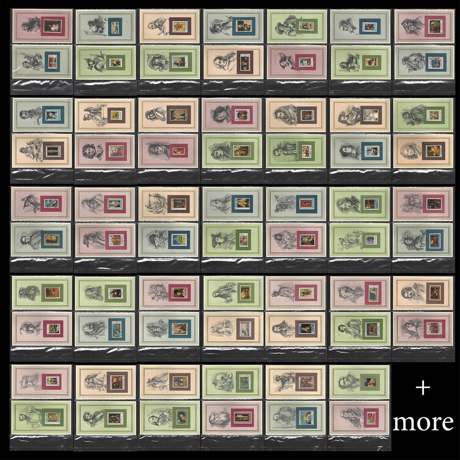 Accumulation 1950s to 1970s, MNH in blocks and sheetlets, includes Japan, United Nation, Israel (1 of 1)