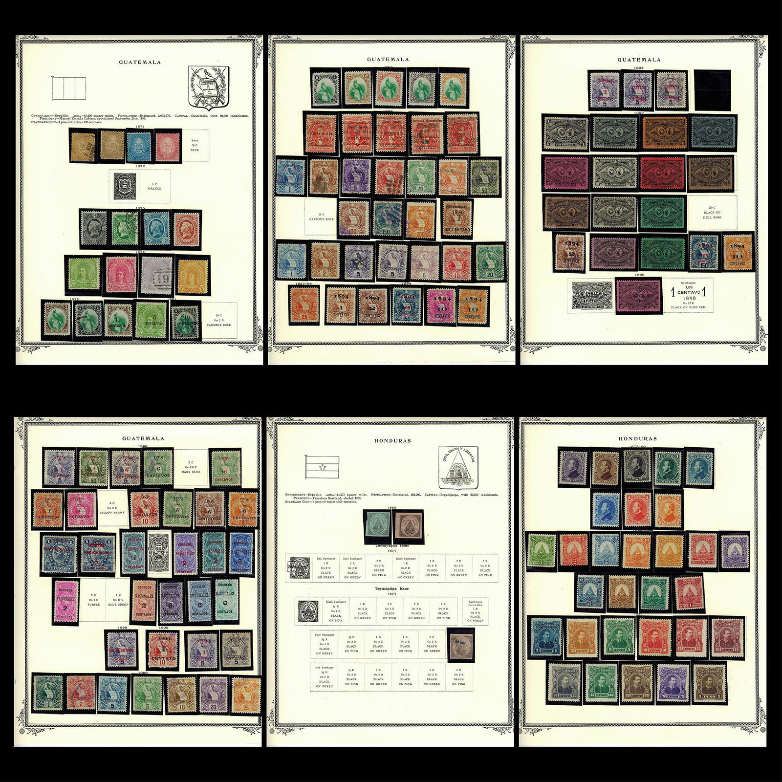 South American Countries, a mainly used A-Z group of countries, on leaves (1 of 5)