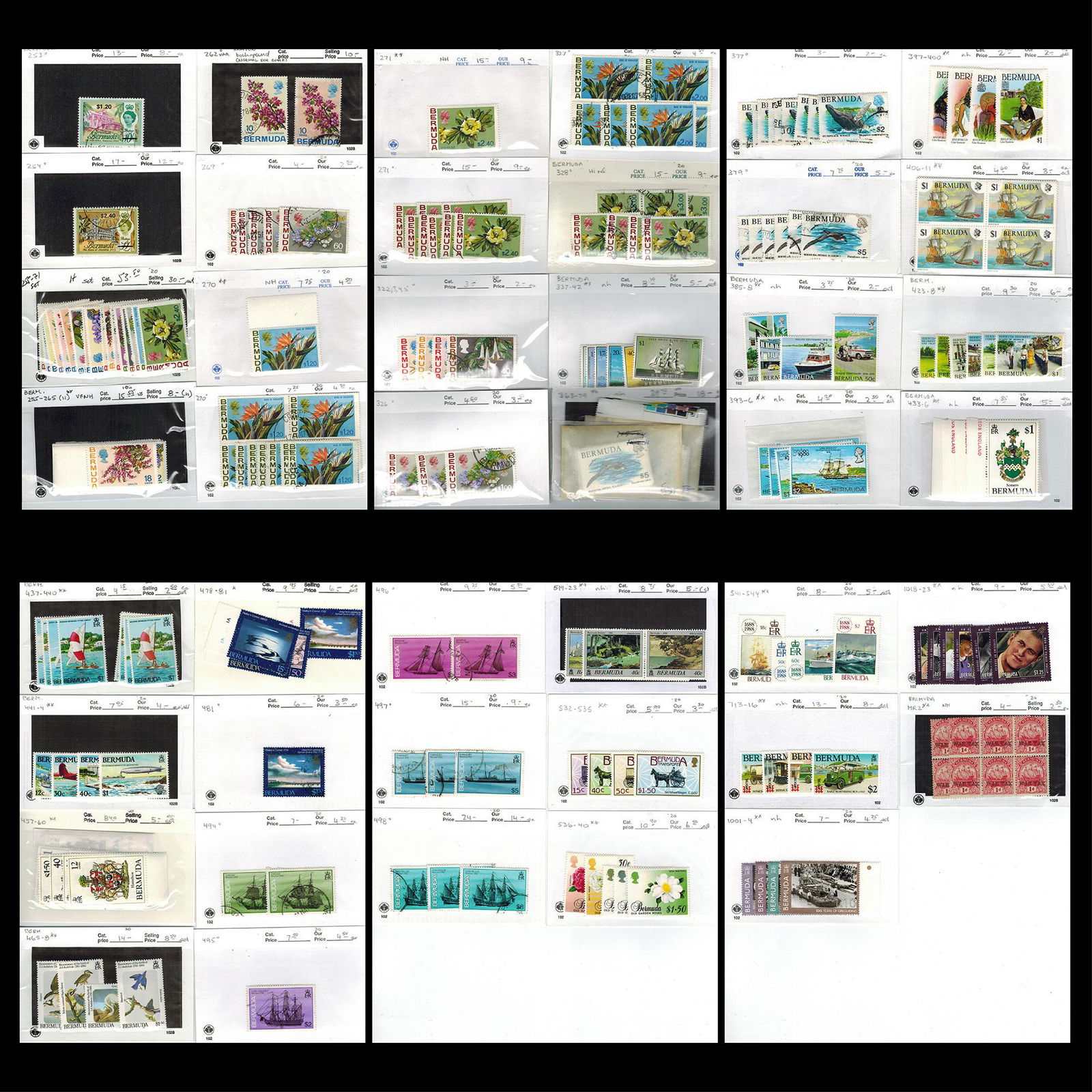 Bermuda 1948- 1985, #133 / #468, a mint and used group on 102s (1 of 7)