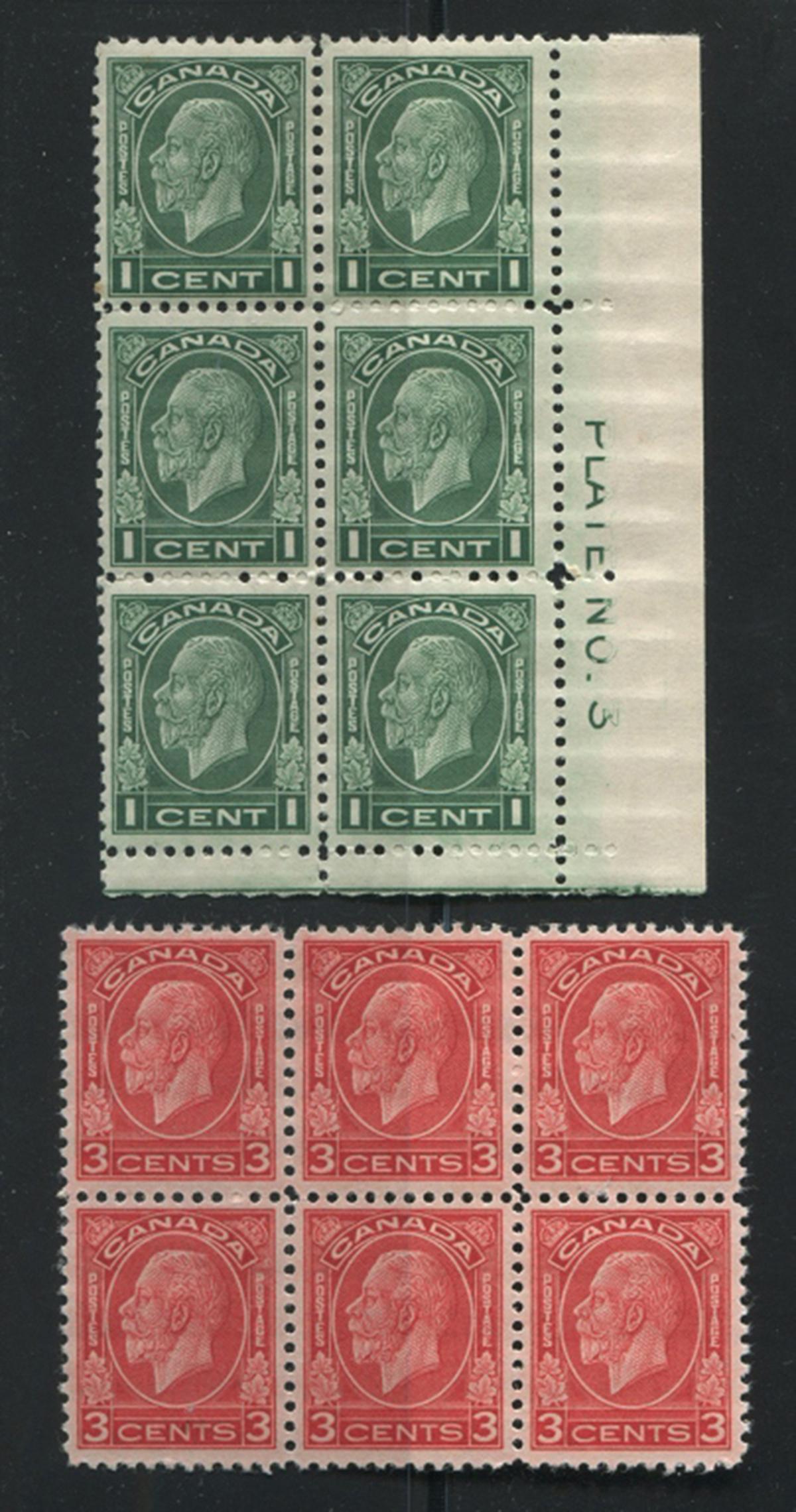 Canada 1932 #195bi, #197c Blocks of 6 VF MNH (1 of 2)