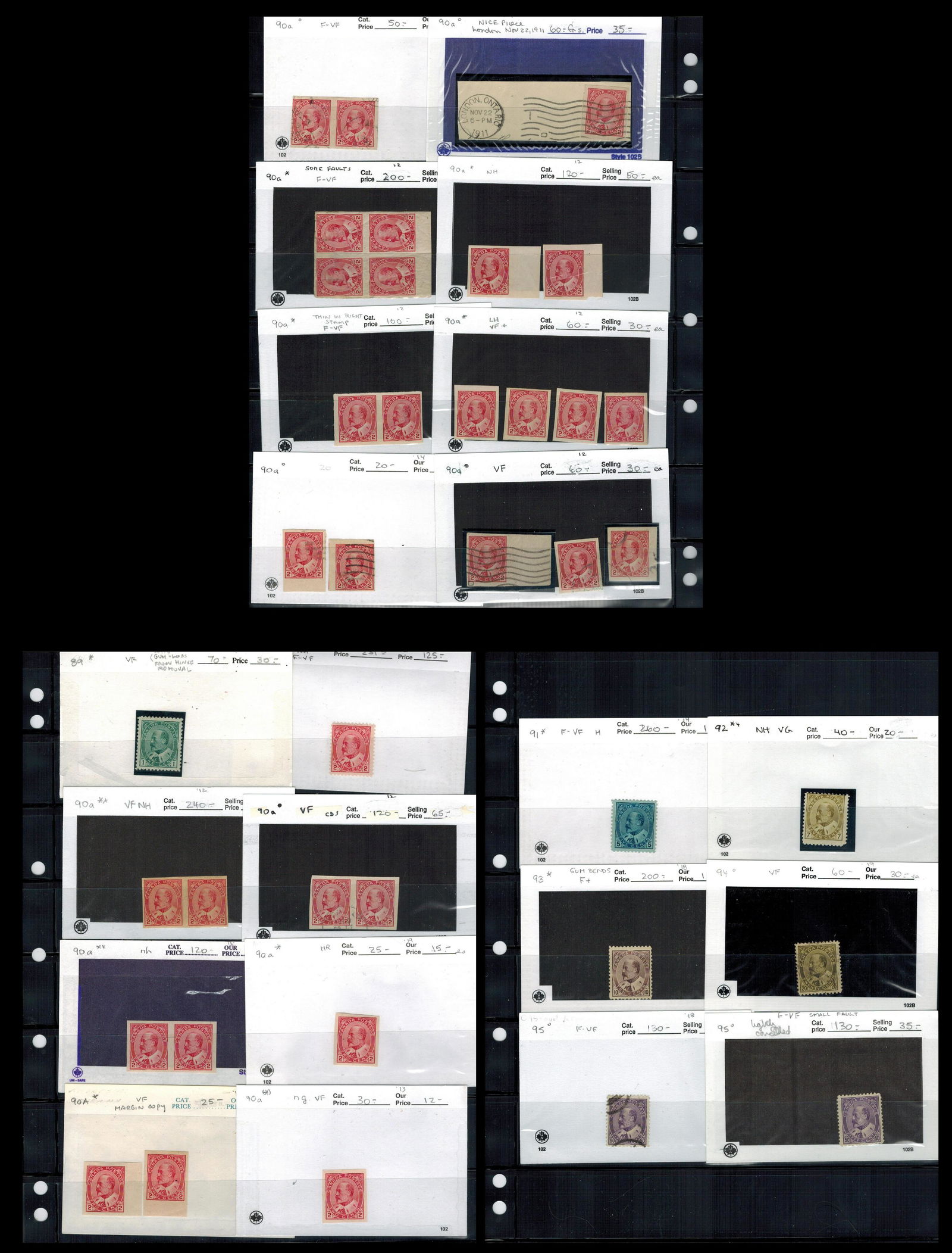 Canada 1903 #89-#90a Mint/MNH/Used (1 of 4)