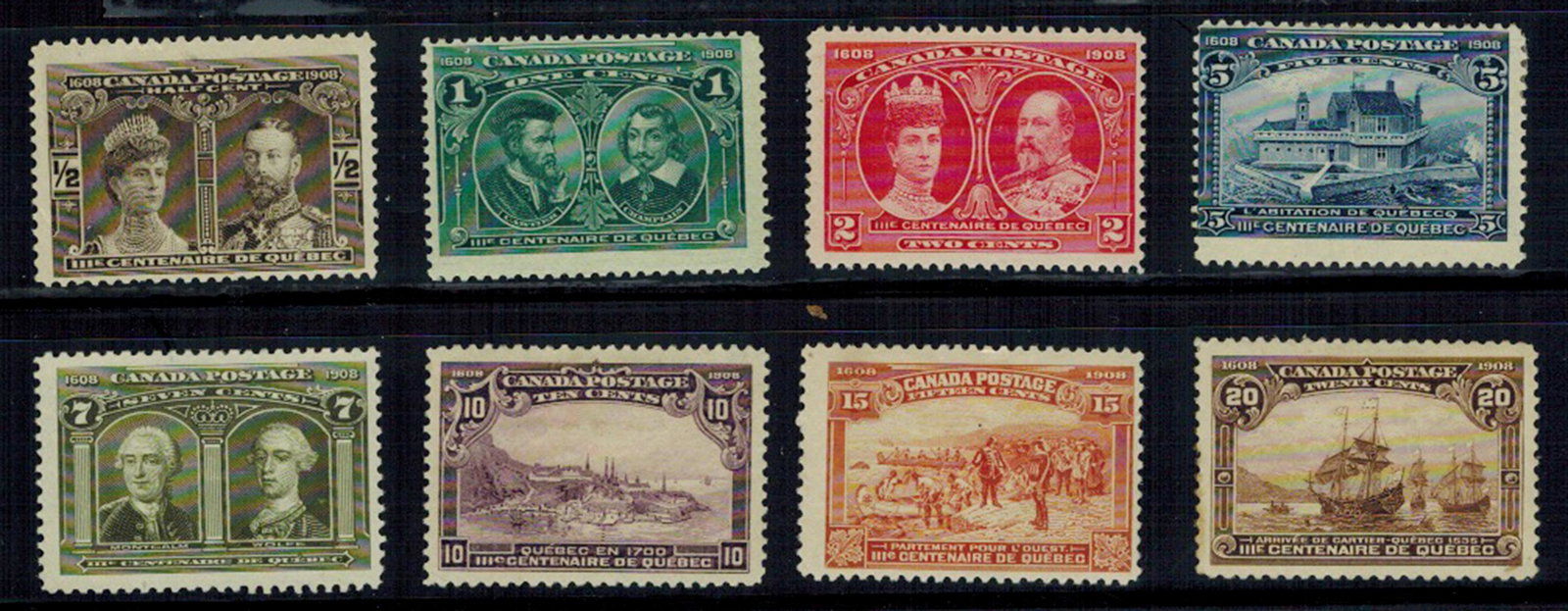 Canada 1908, #96 / #103 a NG to / MNH set, (1 of 1)