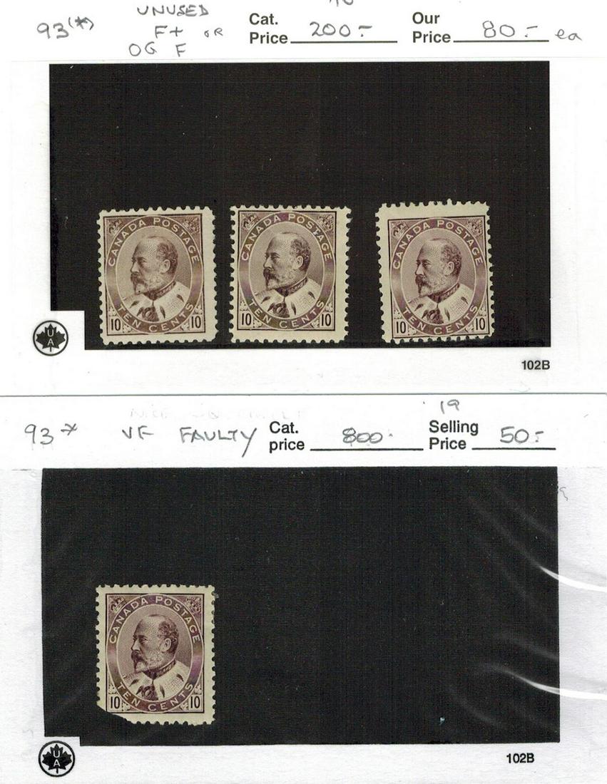Canada 1903 #93 10c Brown Lilac Mint VG-F/Fine (1 of 1)