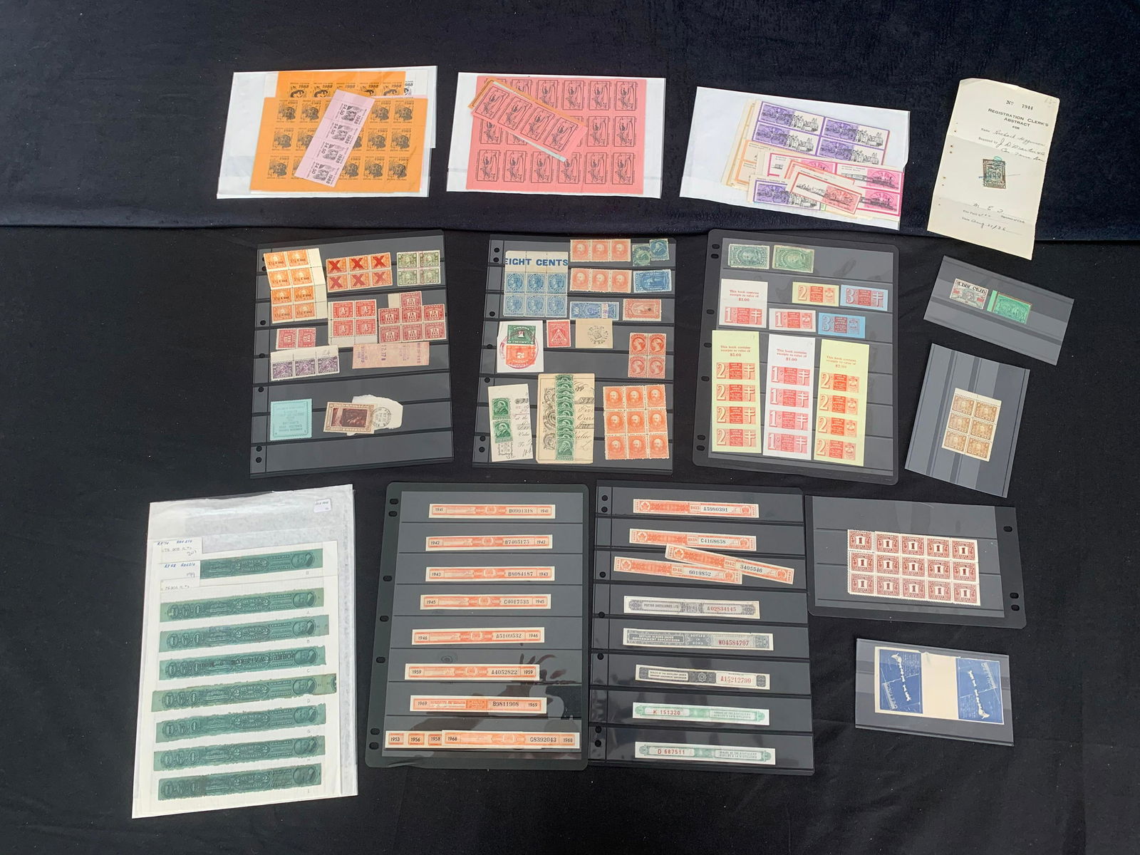 Canada 1844-1980, a MH/MNH and used selection of revenues and cinderellas, (1 of 6)