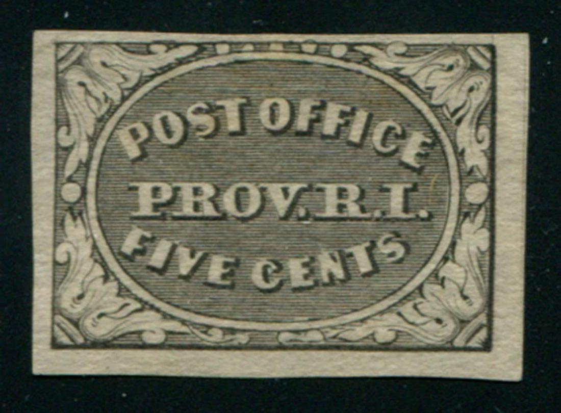 USA Postmaster Provisionals 1846 #10X1 5c Grey Black Unused F-VF (1 of 2)