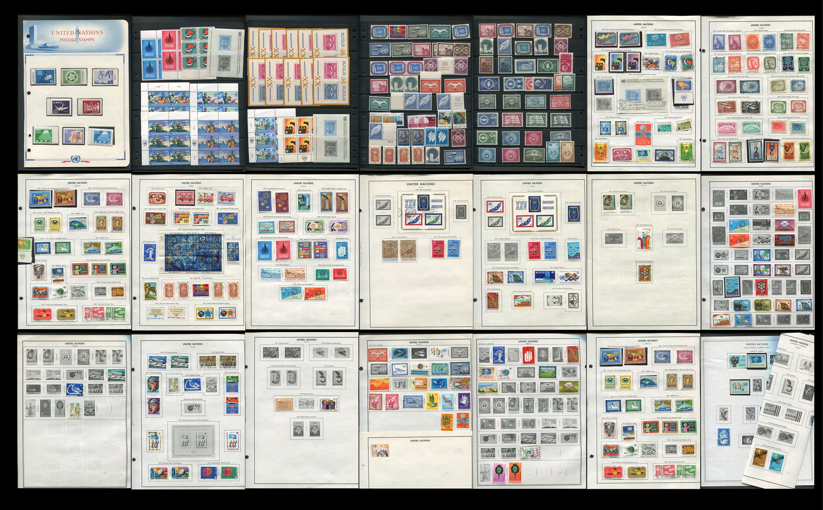 United Nations 1951-1974 Accumulation Mint/Used (1 of 8)