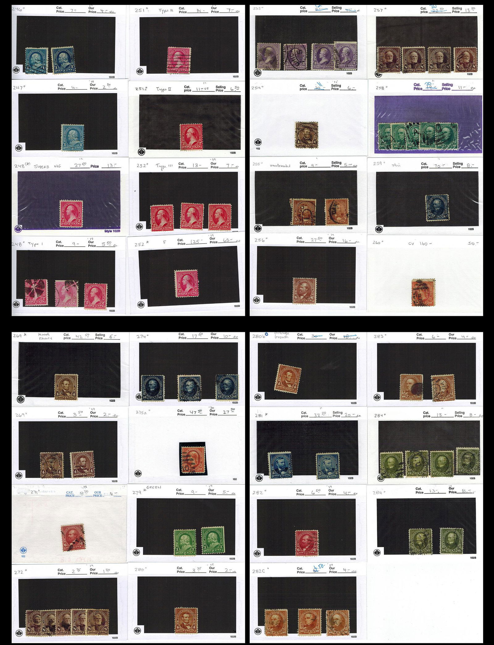 USA 1894-1898 #246/#284 Mint/Used (1 of 1)