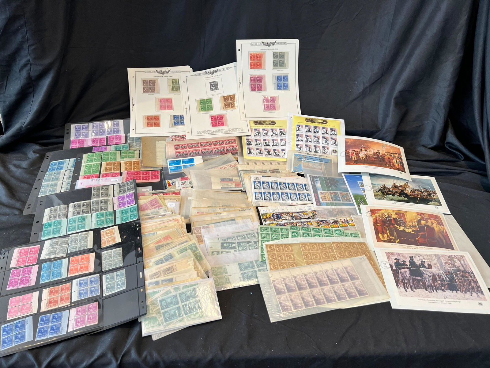 USA 1930's-1940's Plate Blocks Accumulation Mint (1 of 5)