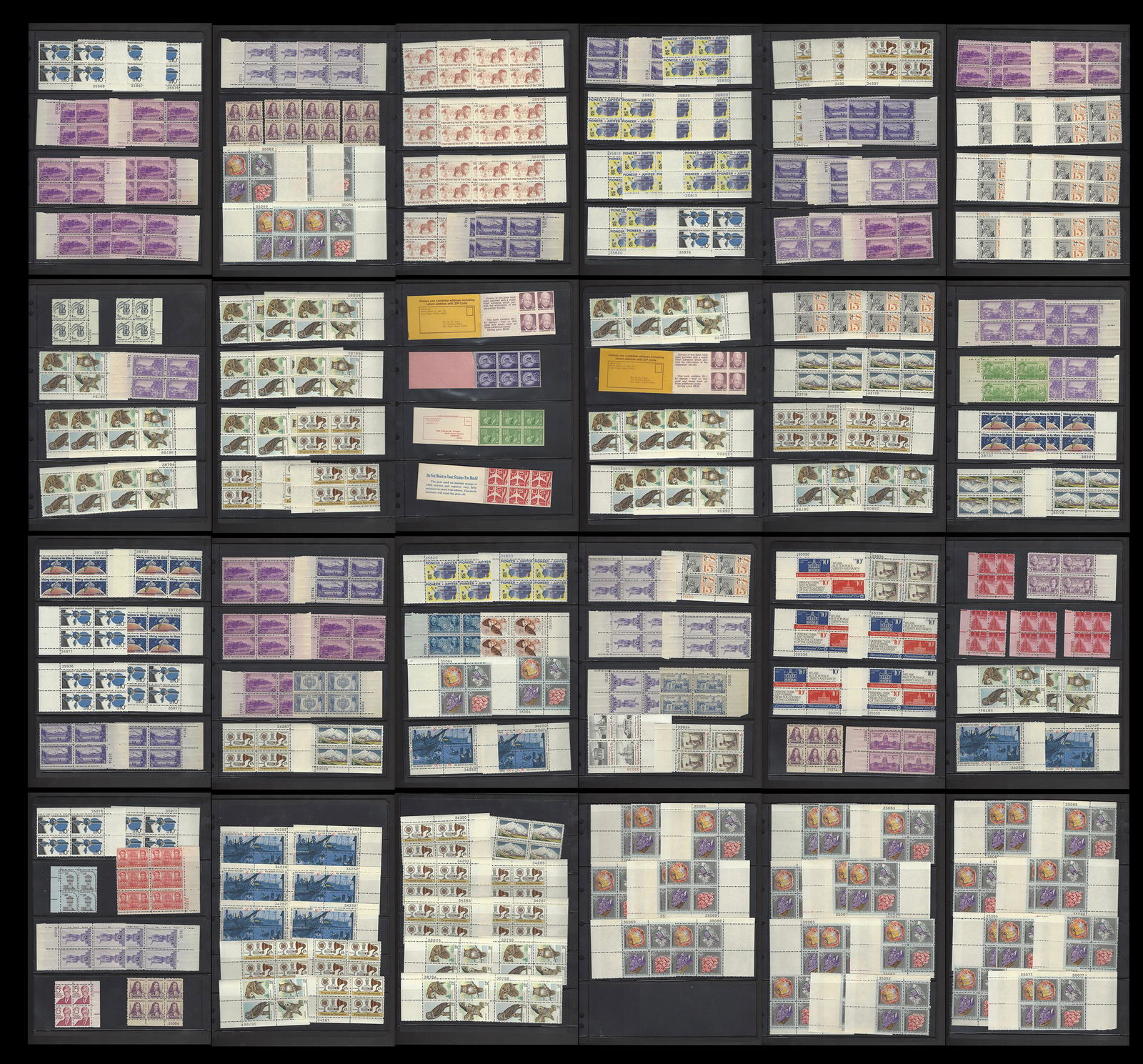 USA Plate Blocks & Booklets Accumulation (1 of 7)