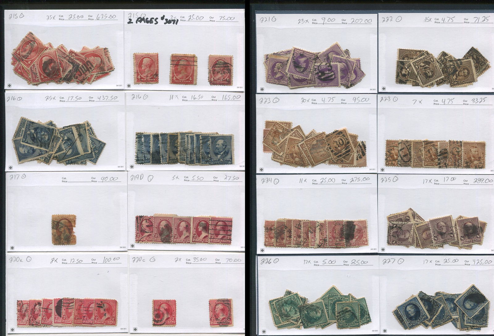 USA Stamp Dealer's Lot #215/#227 (1 of 3)