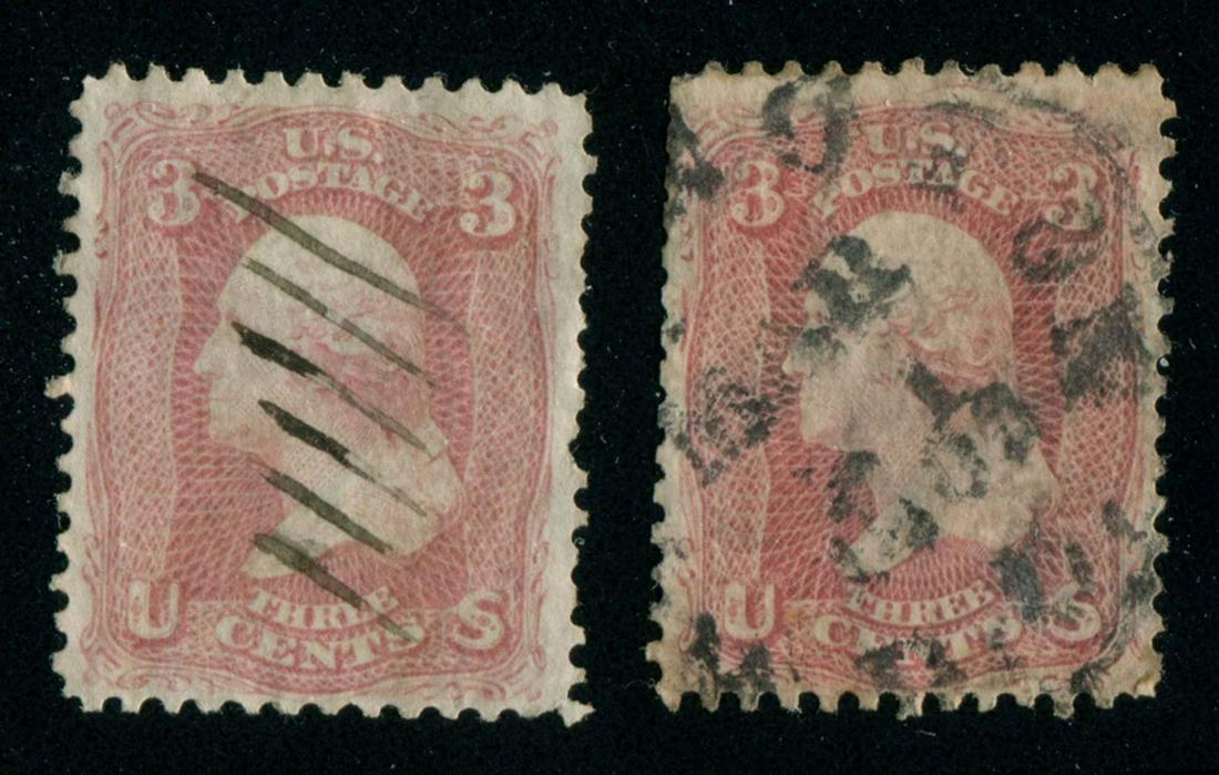 USA 1861 #64b 3c Rose Pink Used F/F-VF (1 of 2)