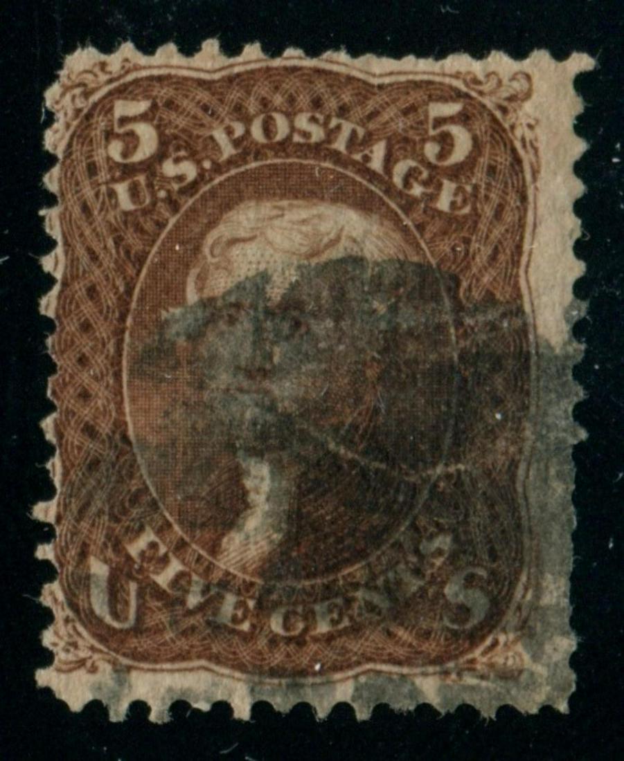 USA 1868 #95 5c Brown Used VG (1 of 2)