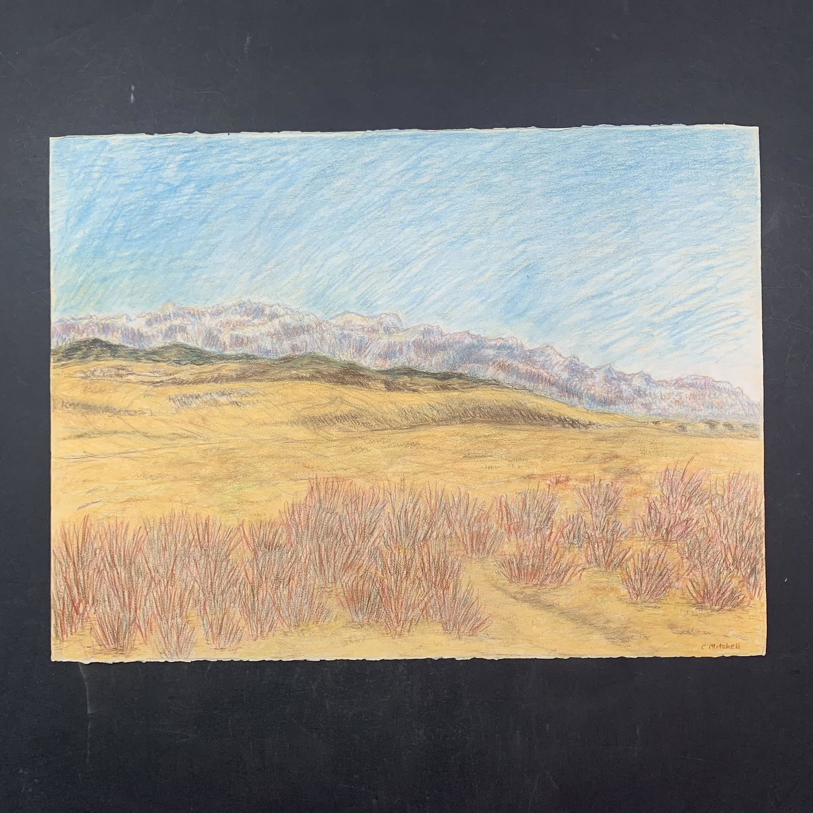 Charles Mitchell, Untitled, Original Pastel on Paper (1 of 1)