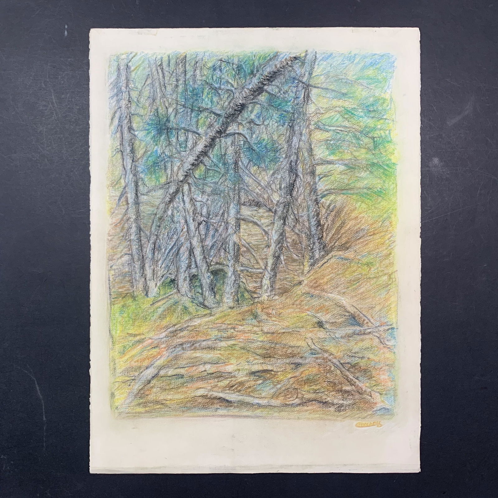 Charles Mitchell, Untitled, Original Pastel on Paper (1 of 1)