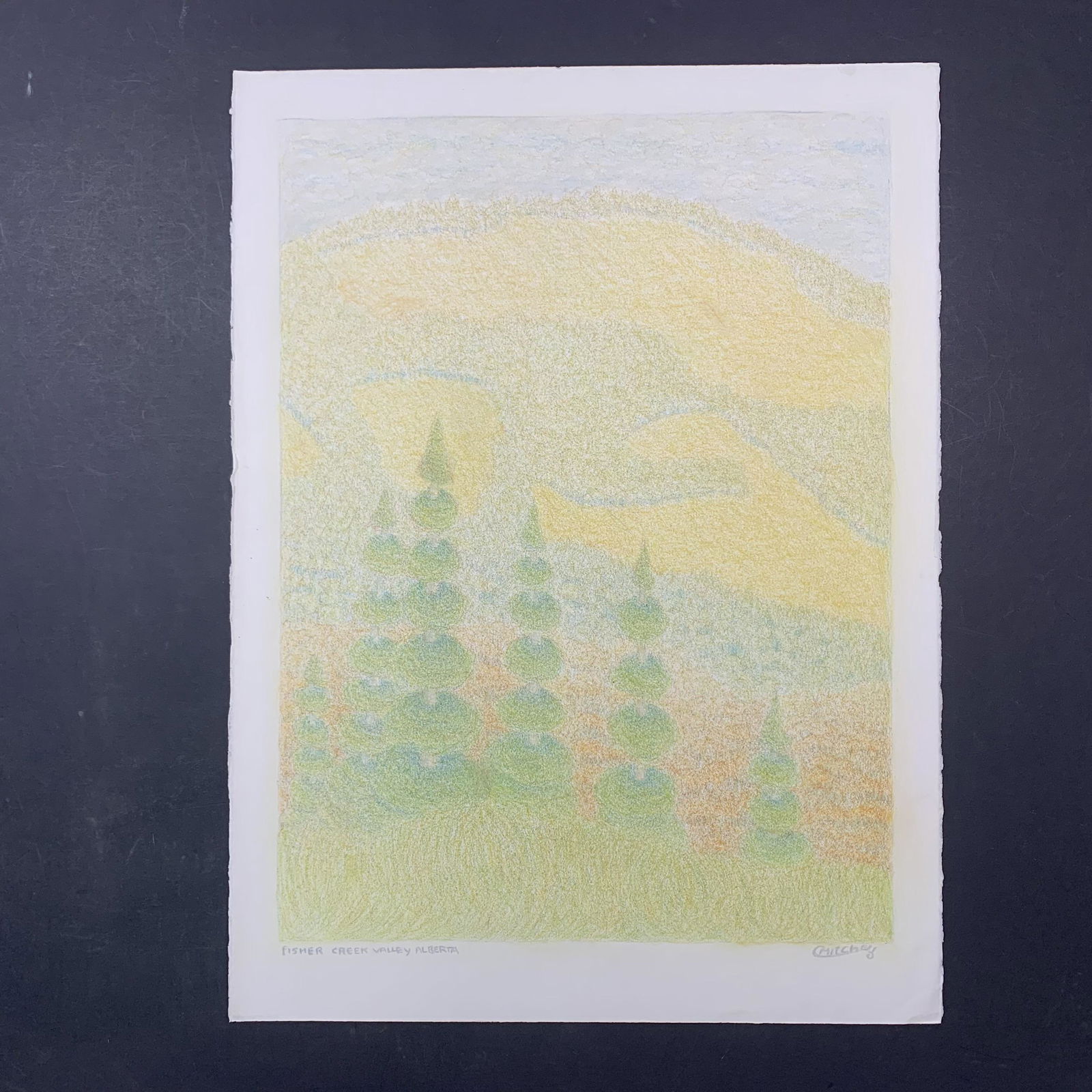 Charles Mitchell's "Fisher Creek Valley Alberta" Original Pastel on Paper (1 of 1)