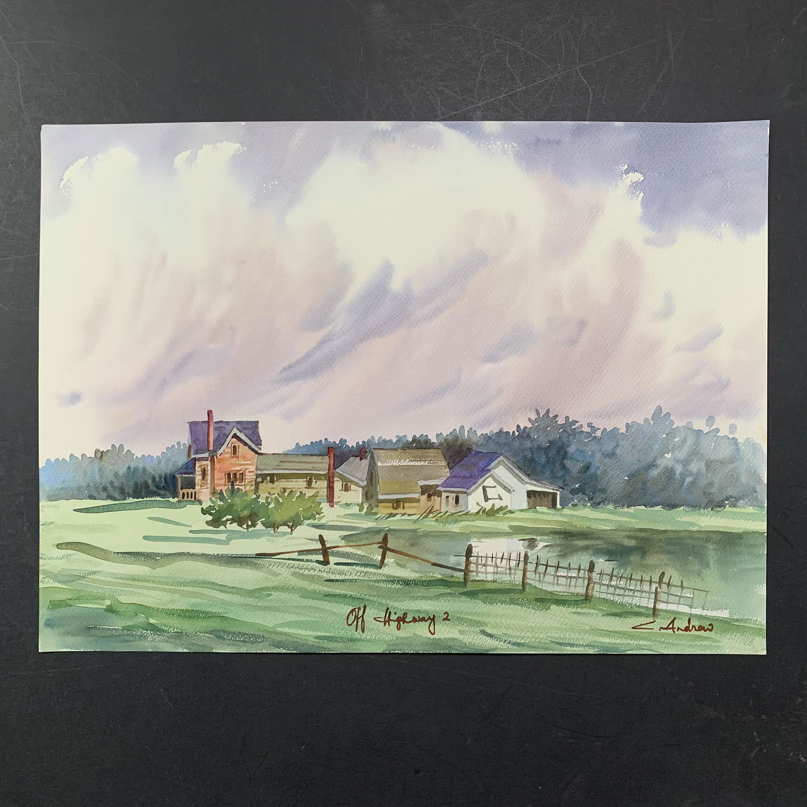 C. Andrew's "Off Highway 2" Original Print (1 of 1)