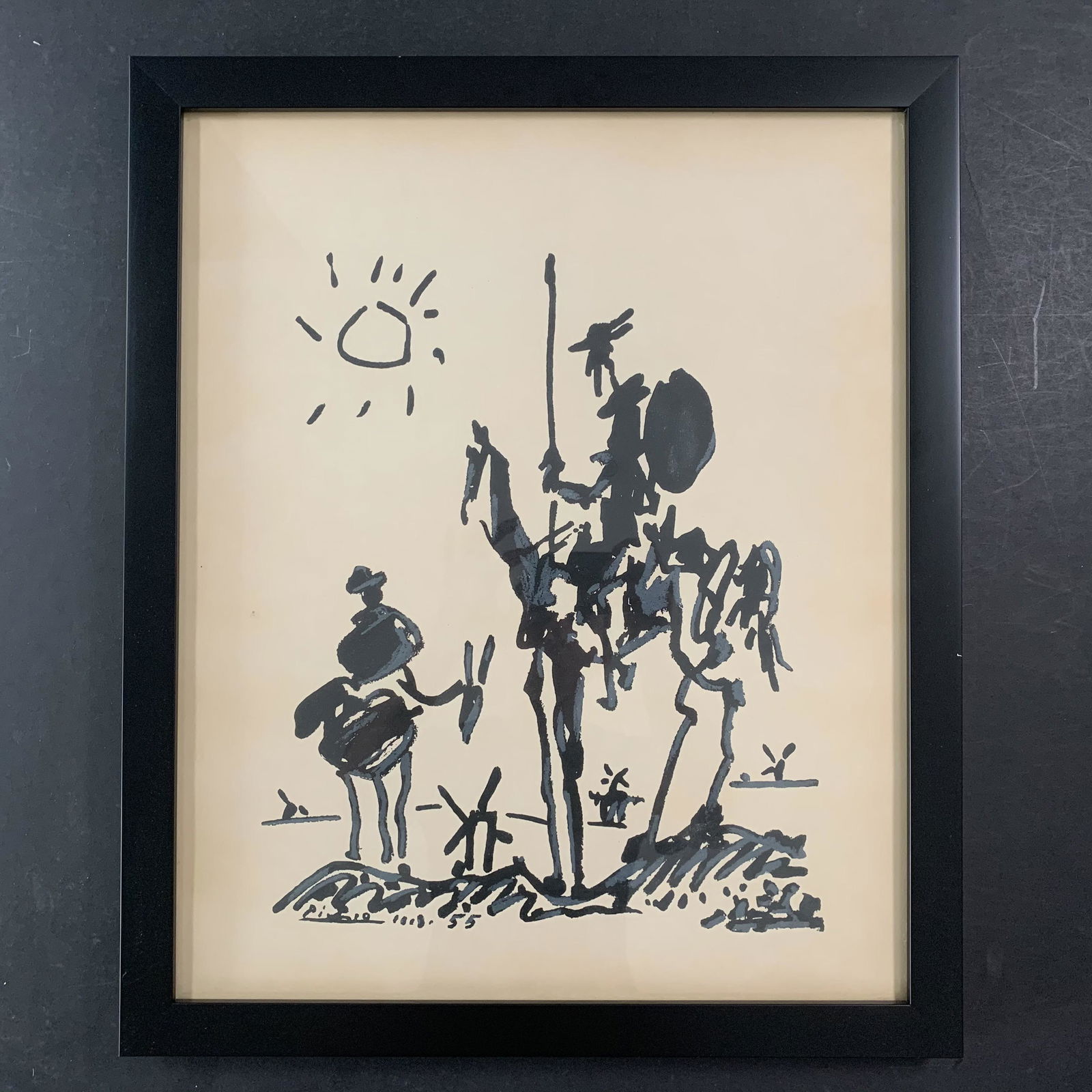 Pablo Picasso's "Don Quixote" framed print on paper (1 of 1)