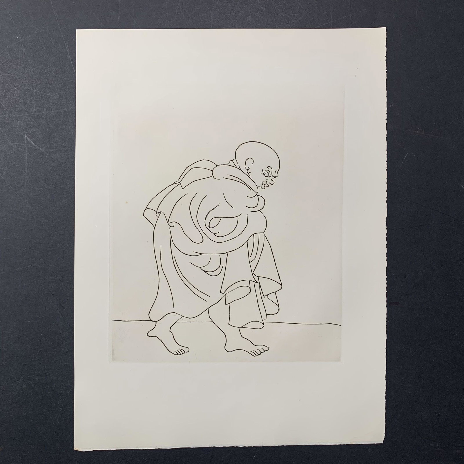 Andre Derain, Untitled, Illustration engraving from the book "Le Satyricon".: Andre Derain, Untitled, Illustration engraving from the book "Le Satyricon". This piece is in excellent condition Image: 9.75" x 11.5". Paper: 13" x 17.5"