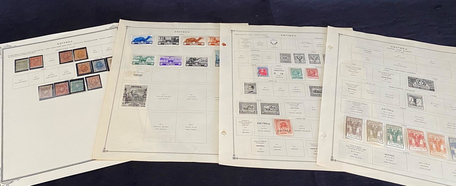 Italy Colony-Eritera,1892- 1931, #1 / # 162, a mint and used collection on leaves: Italy Colony-Eritera,1892- 1931, #1 / # 162, a mint and used collection on leaves, cvatalogue $630 Scott 2021, appears f-vf