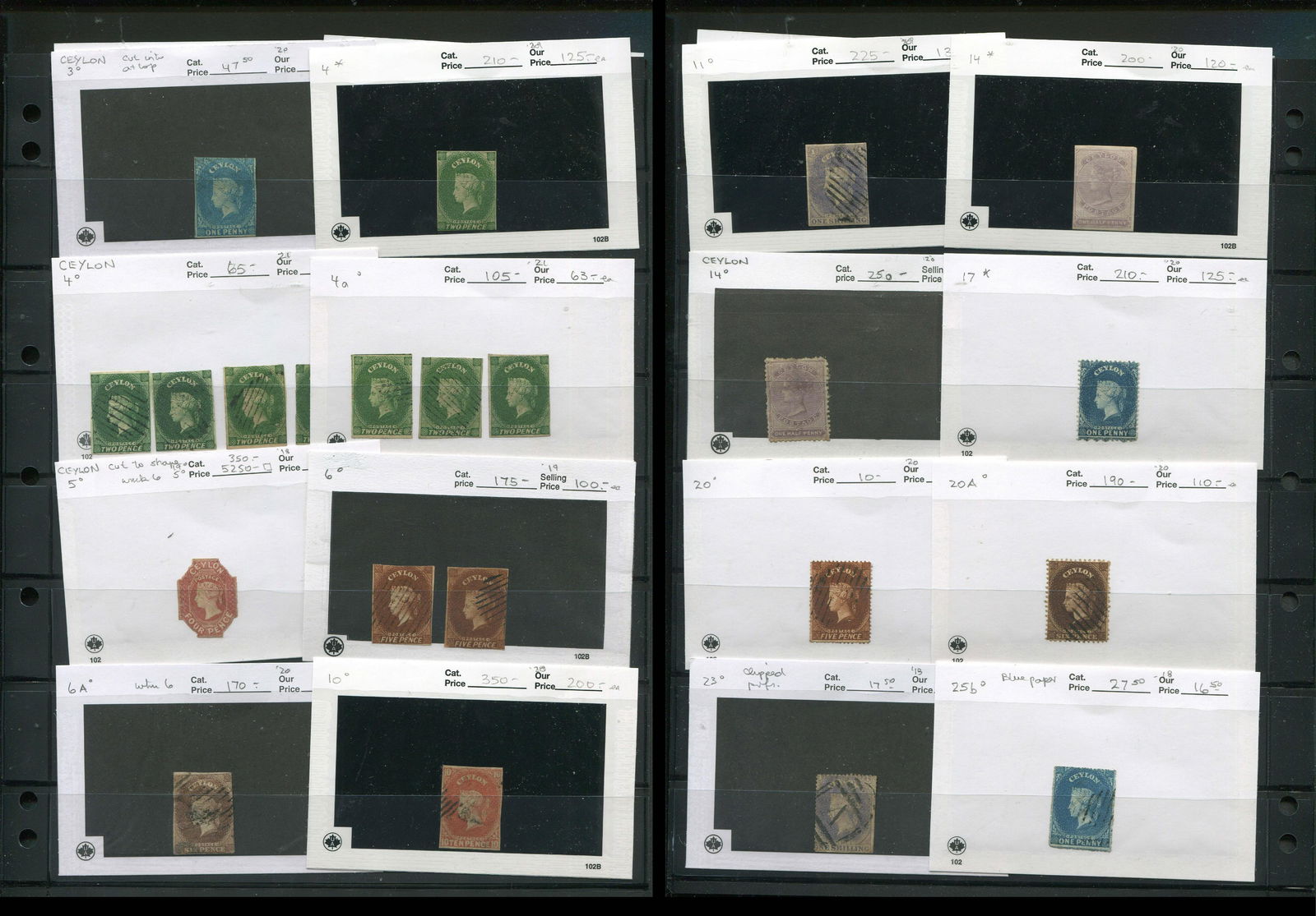 Ceylon 1857-1861  #3/#25b Mint/Used (1 of 3)