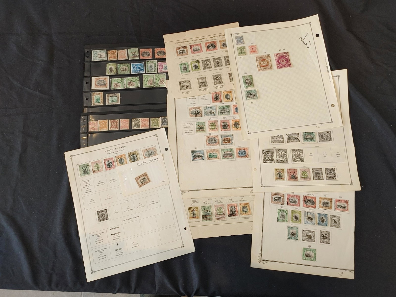 North Borneo 1886- 1961, #13/#292, a mint aused accumulation: North Borneo 1886- 1961, #13/#292, a mint aused accumulation, will catalogue over $420 (Scott 2021), appears f-vf