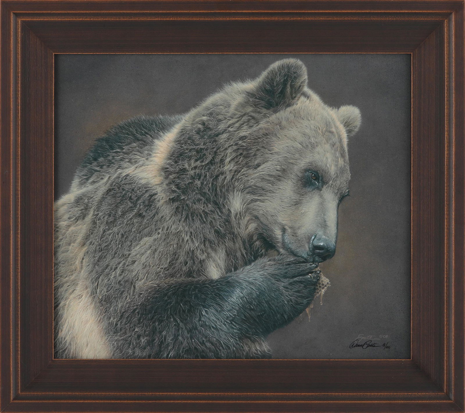 Daniel Smith's "A Nose For Honey - Grizzly Bear" Limited Edition Canvas (1 of 1)