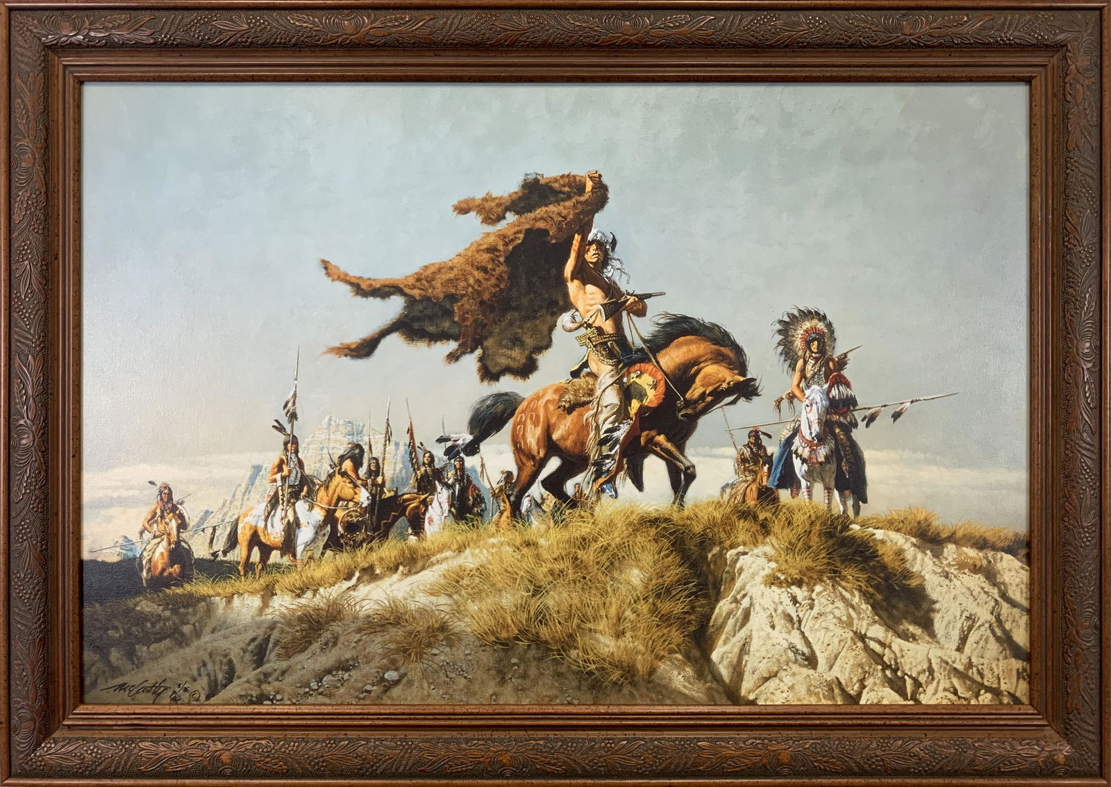Frank McCarthy's "Buffalo Robe Signal" Limited Edition Canvas (1 of 2)