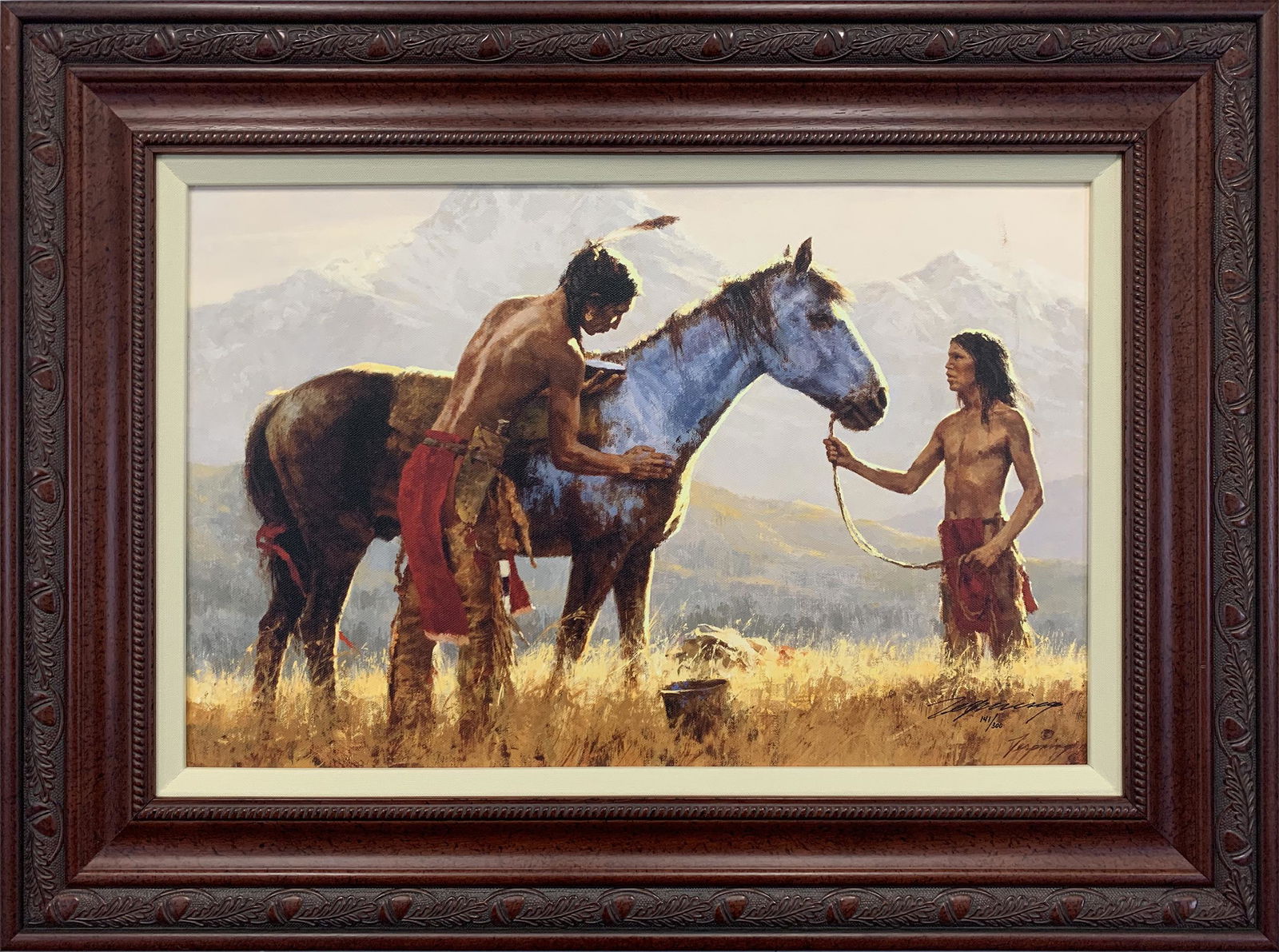 Howard Terpning's "Horse of a Different Colour" Limited Edition Canvas (1 of 2)