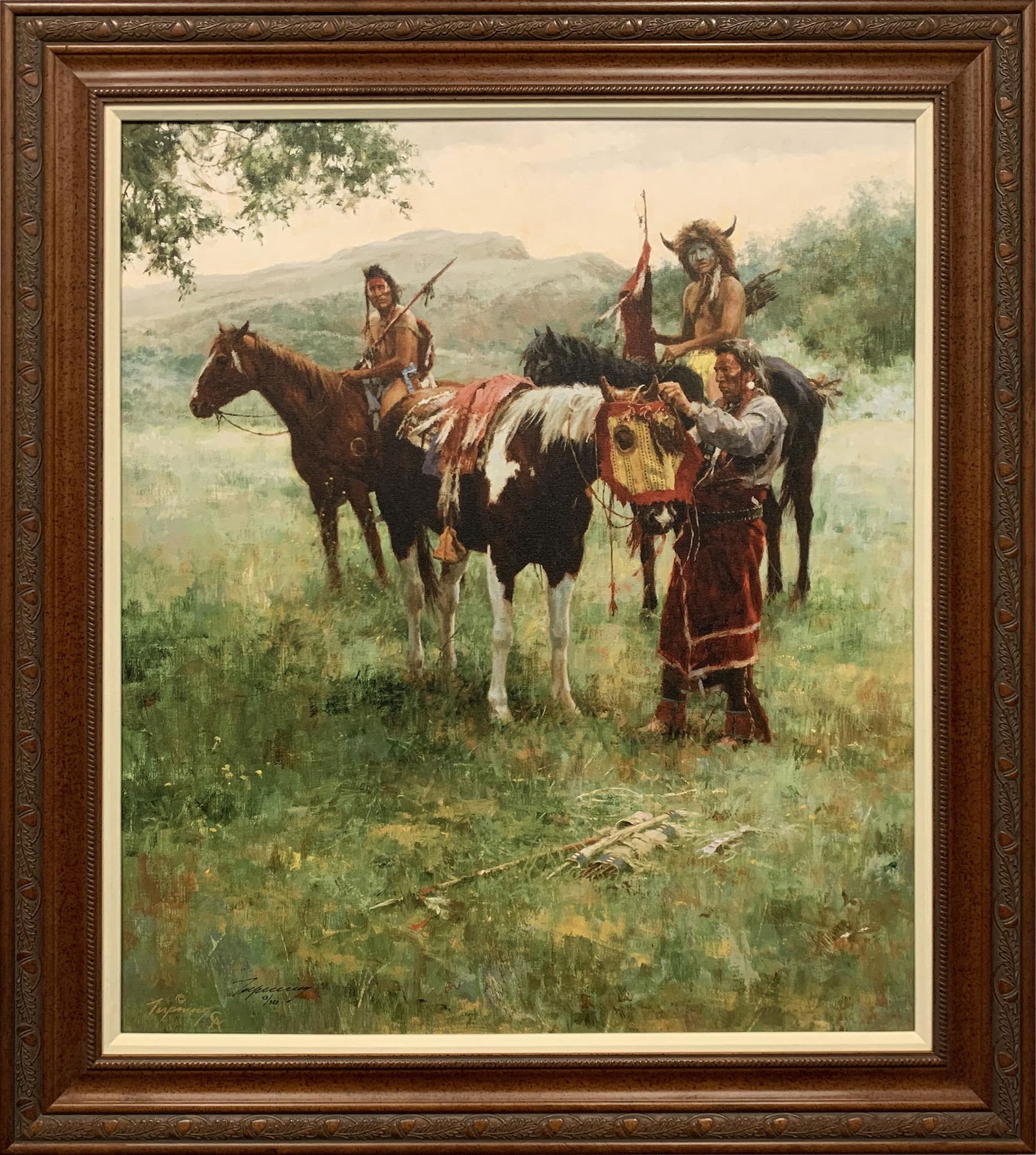 Howard Terpning's "Medicine Horse Mask" Limited Edition Canvas (1 of 2)