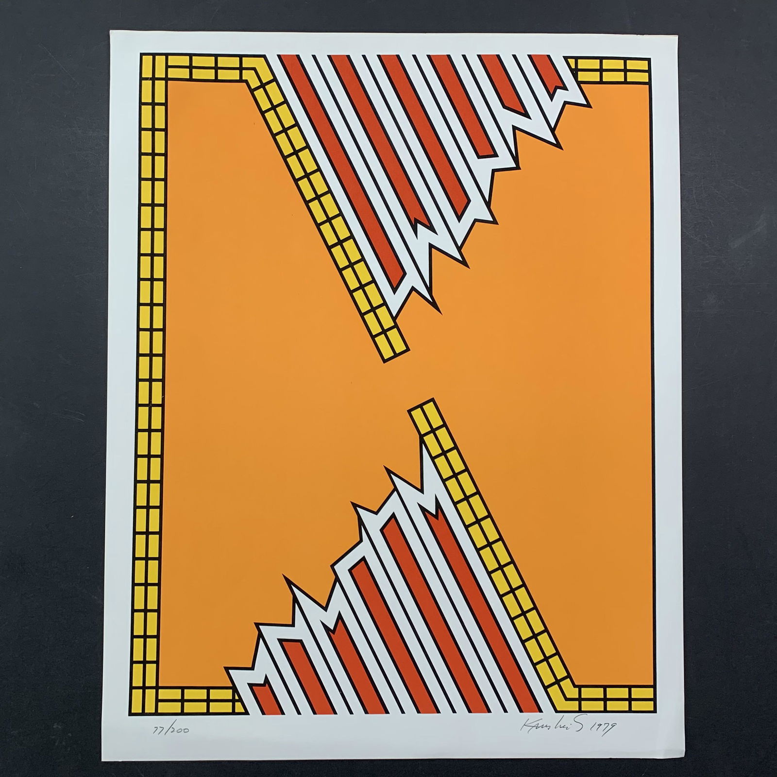 Nicholas Krushenick's "Deep Down Orange" Limited Edition Print (1 of 1)