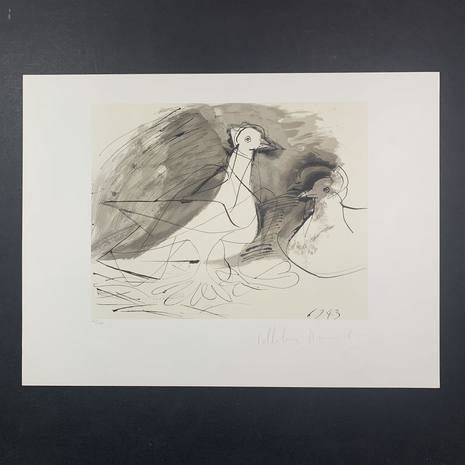 ピカソ “The Pigeons” ジクレー　CoA 付き Pablo Picasso THE PIGEONS Estate Signed Limited Edition