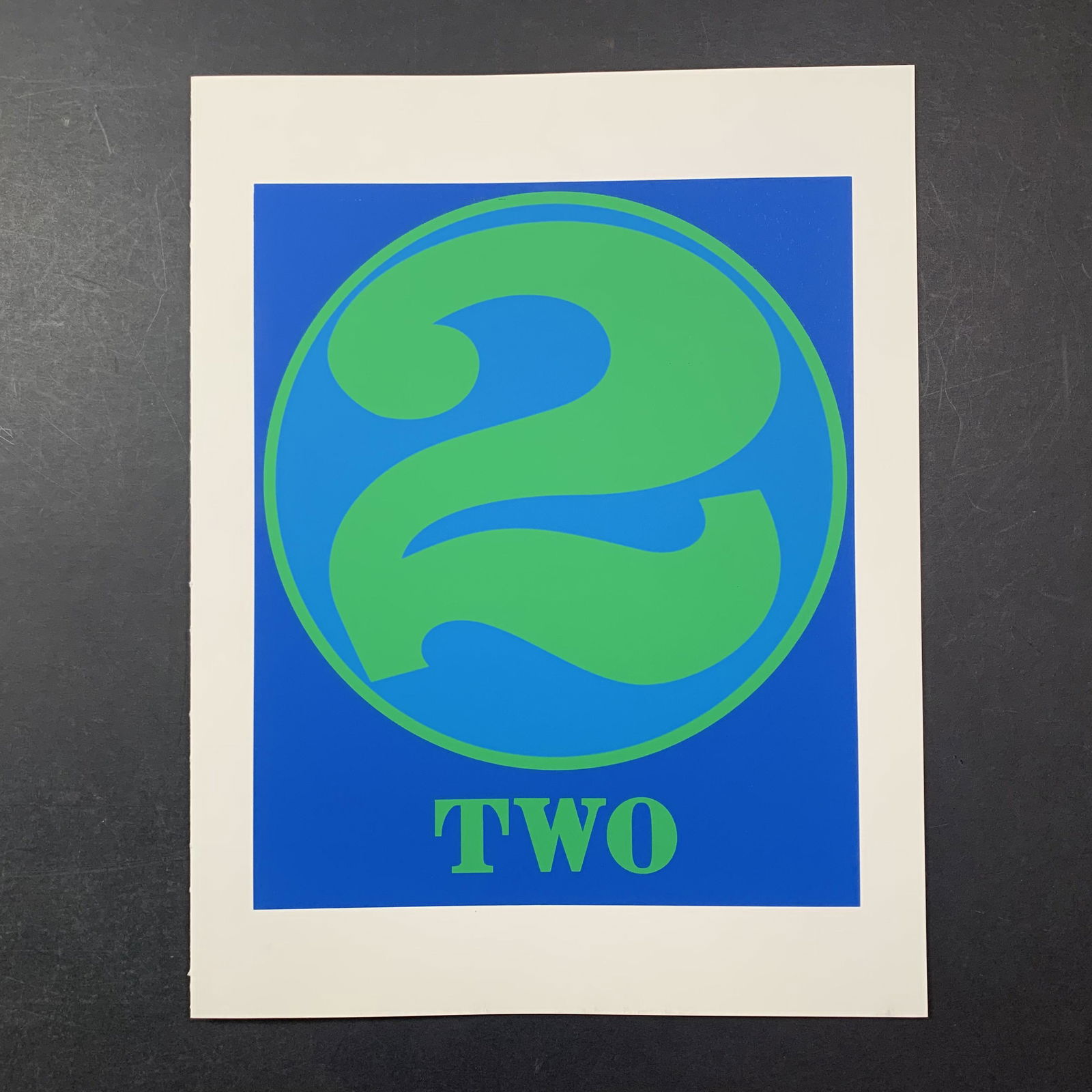 Robert Indiana's "Two" Limited Edition Serigraph (1 of 1)