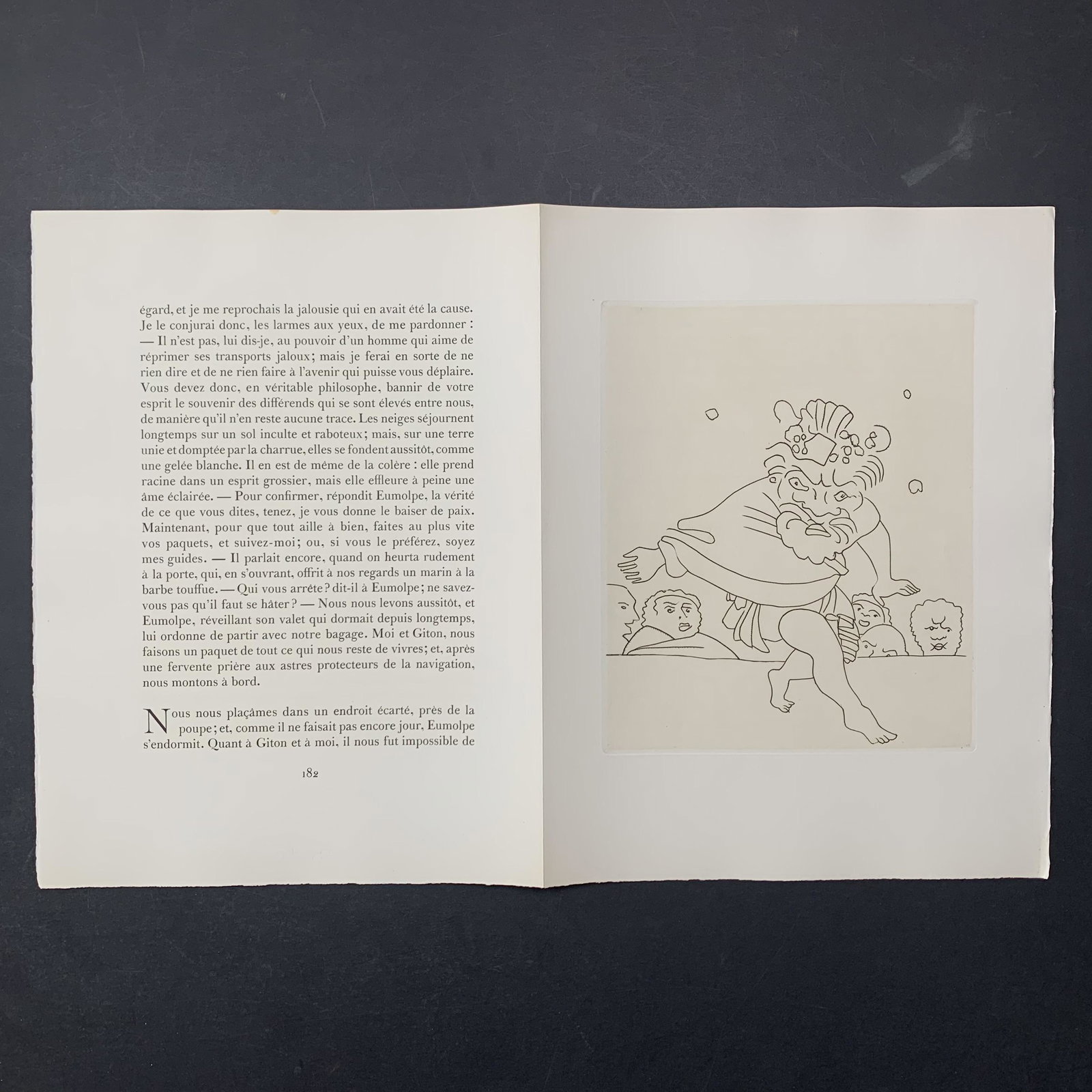 Andre Derain, Untitled, Illustration Engraving From "Le Satyricon": Andre Derain, Untitled, Illustration engraving from the book "Le Satyricon". This piece is in excellent condition. Image: 9 3/4" x 11 1/2". Paper: 13" x 17 1/2".