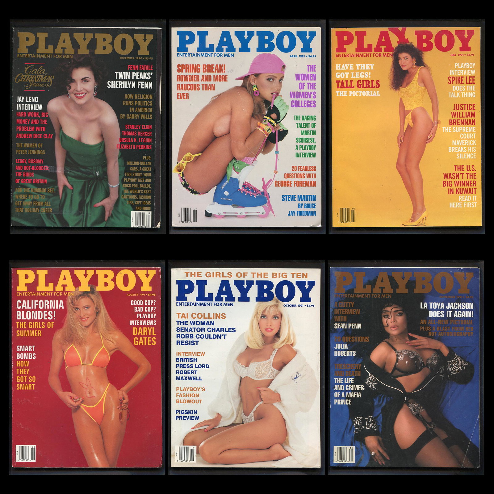 Playboy Dec '90 - Nov '91 Magazines (1 of 7)
