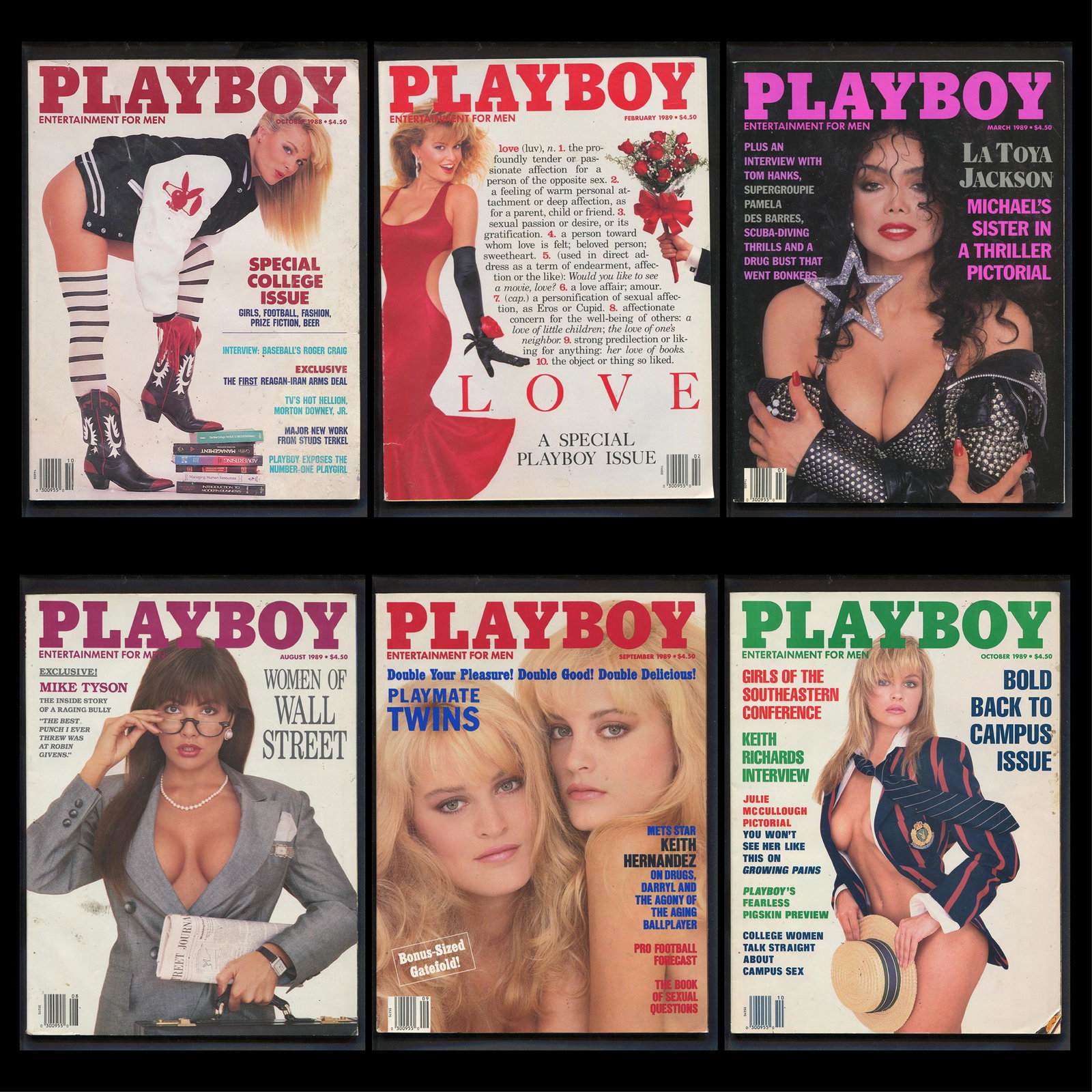 Playboy Oct '88 - Oct '89 Magazines (1 of 7)