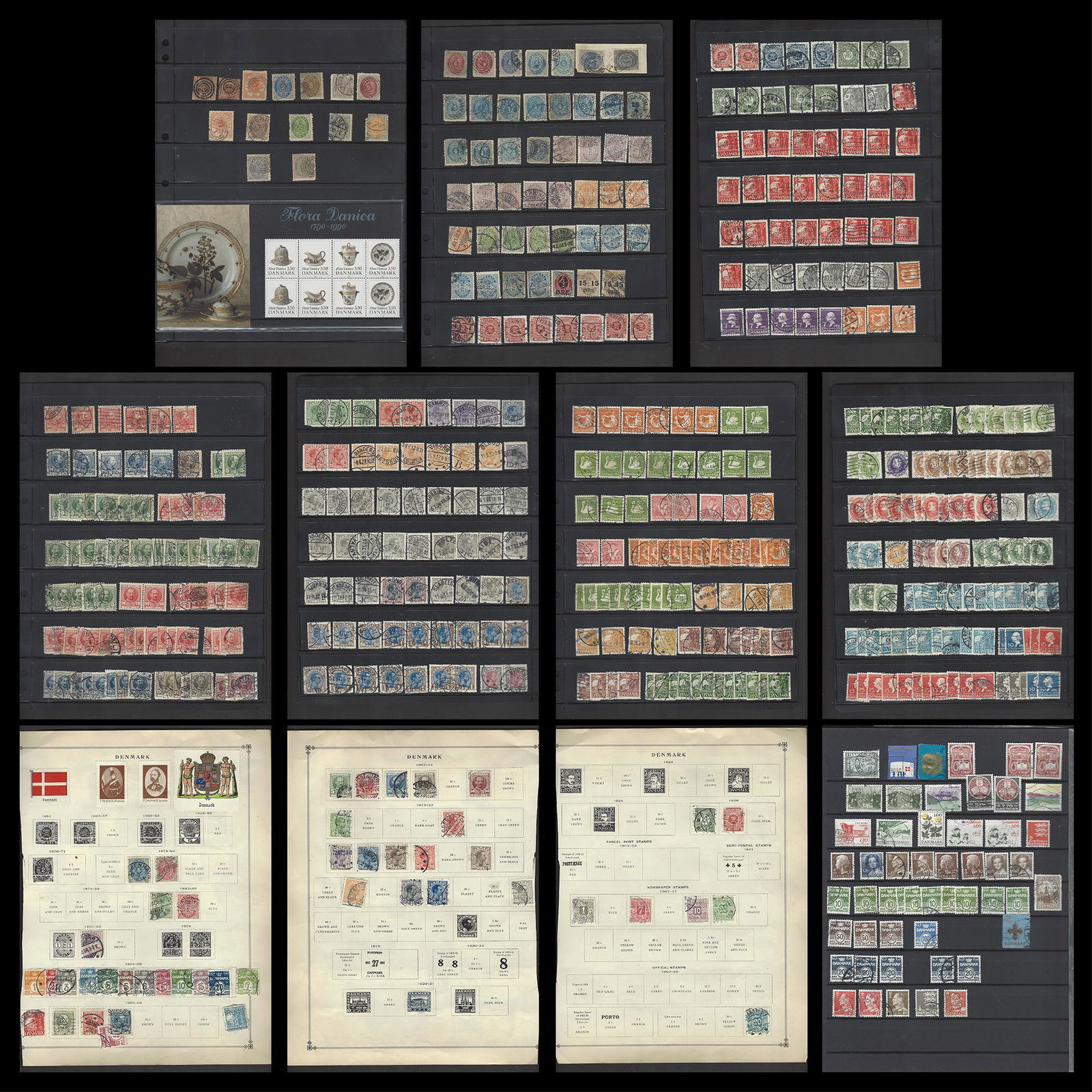 Denmark Stamp Accumulation as Early as 1863 (1 of 10)